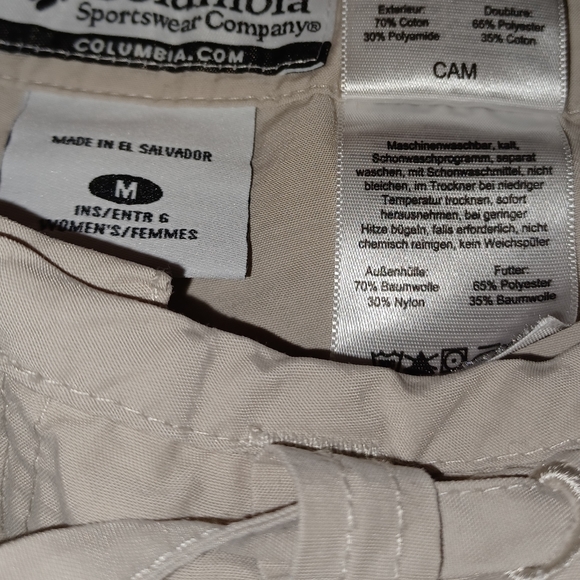 🎄3/$15 Columbia Vintage Y2K Light Tan Nylon Shorts - Picture 5 of 7